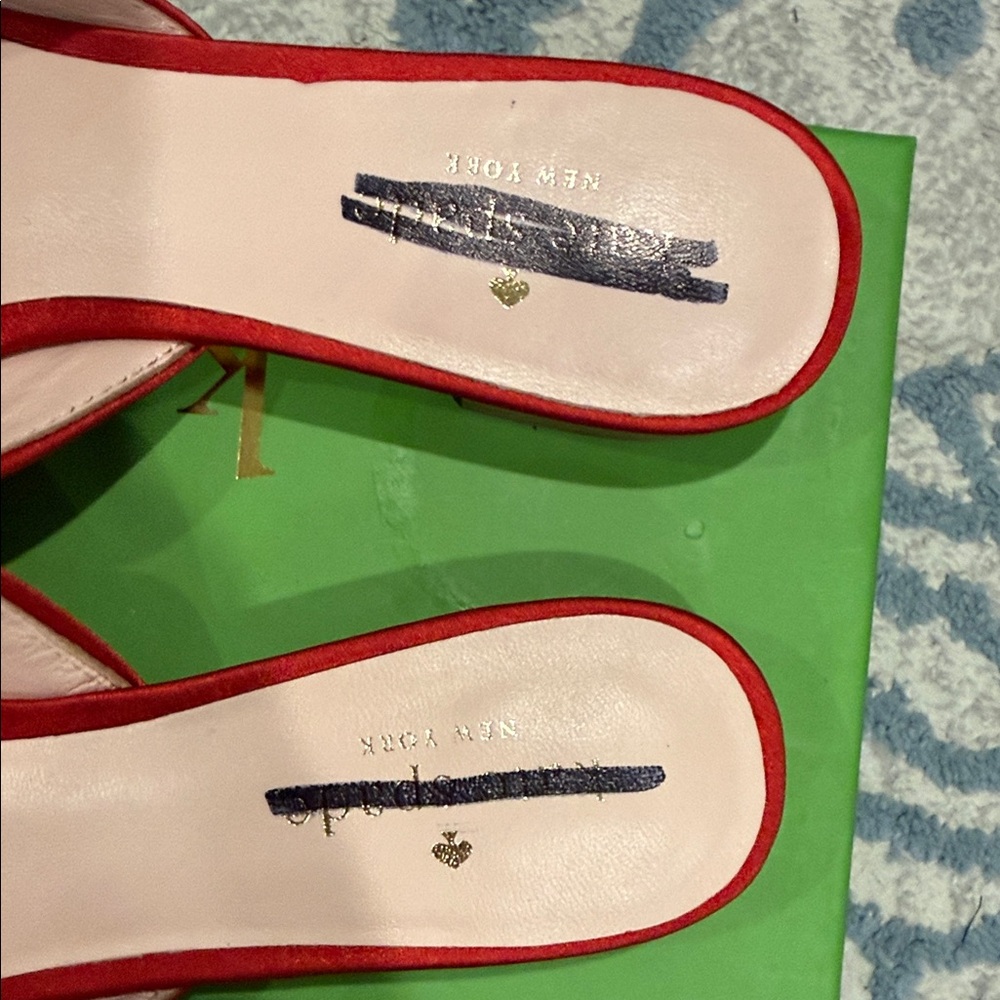 Kate Spade Red Bow Mules - Picture 7 of 8